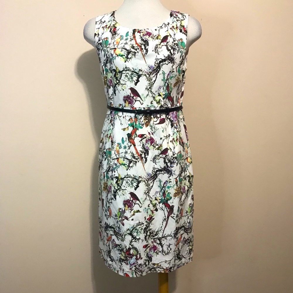 Superstition Women’s Bird Print Belted Dress